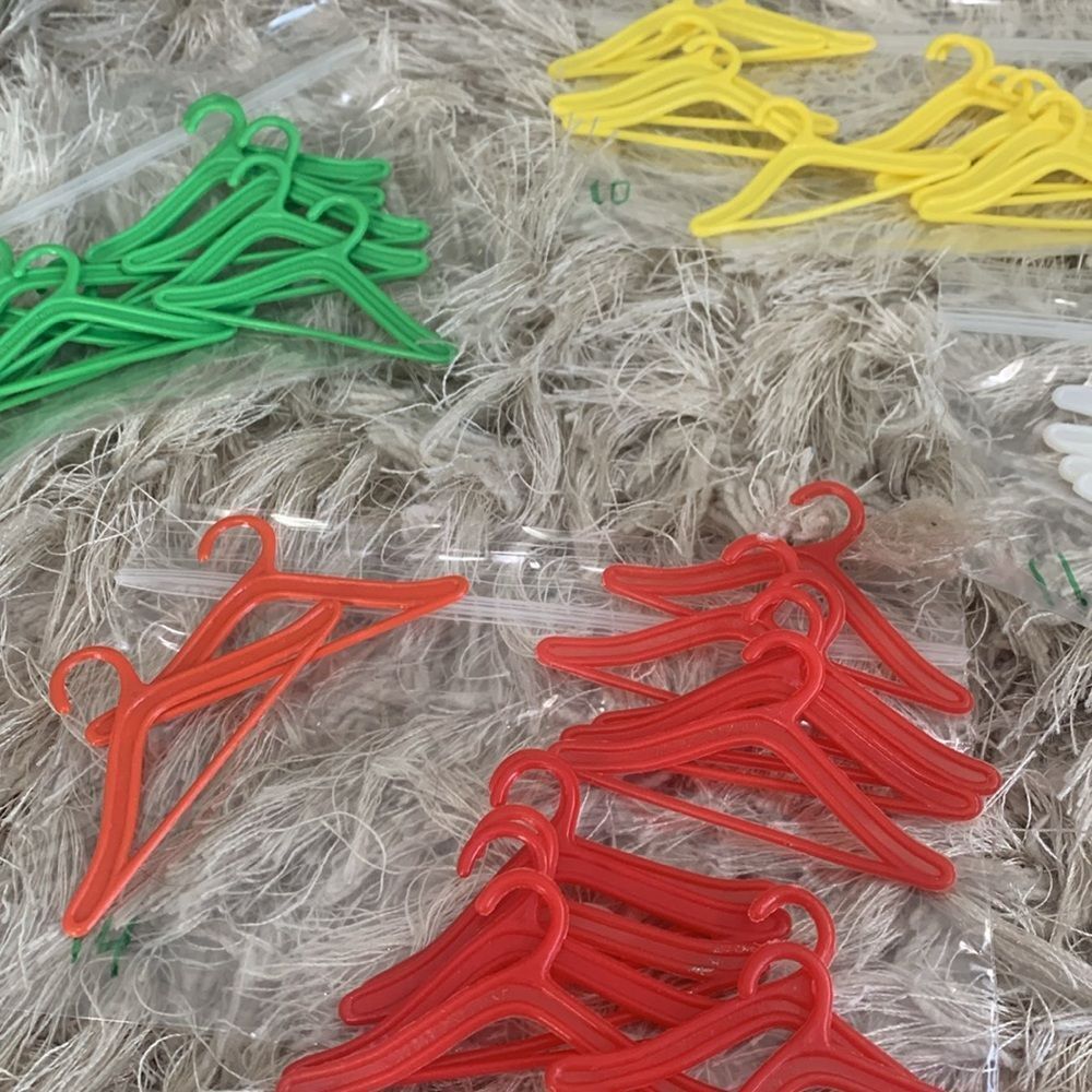 Vintage 80’s Plastic Barbie Clothing Hangers Made In Hong Kong Bundle Of 53